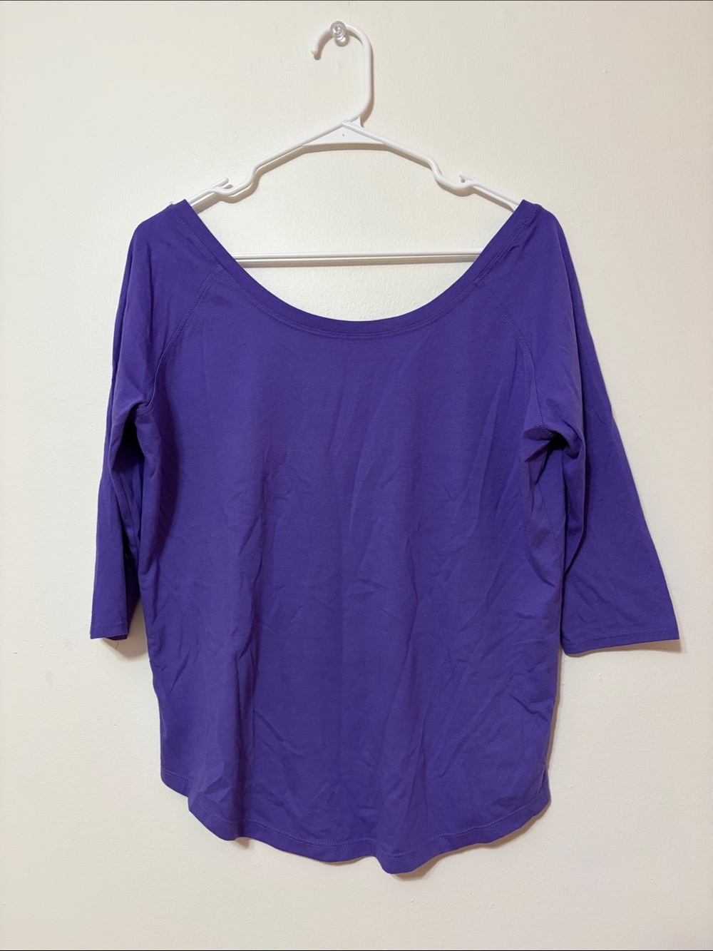 FABLETICS Purple Off The Shoulder Long Sleeve Workout 🏋️‍♀️ Top